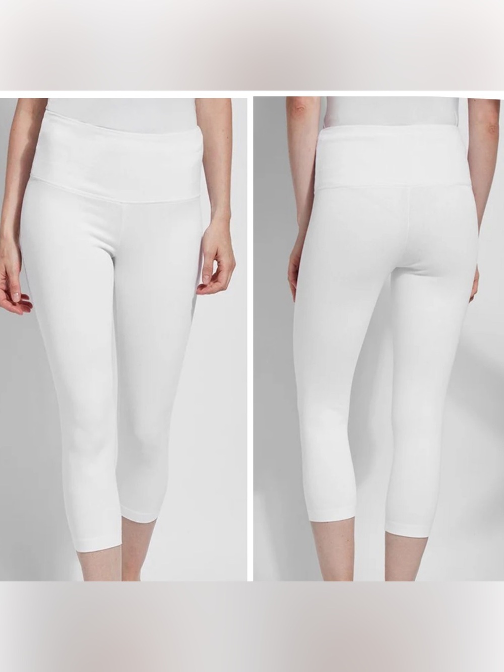 NWT Lysse White Denim Capri 21” Inseam Pull On Jeans
